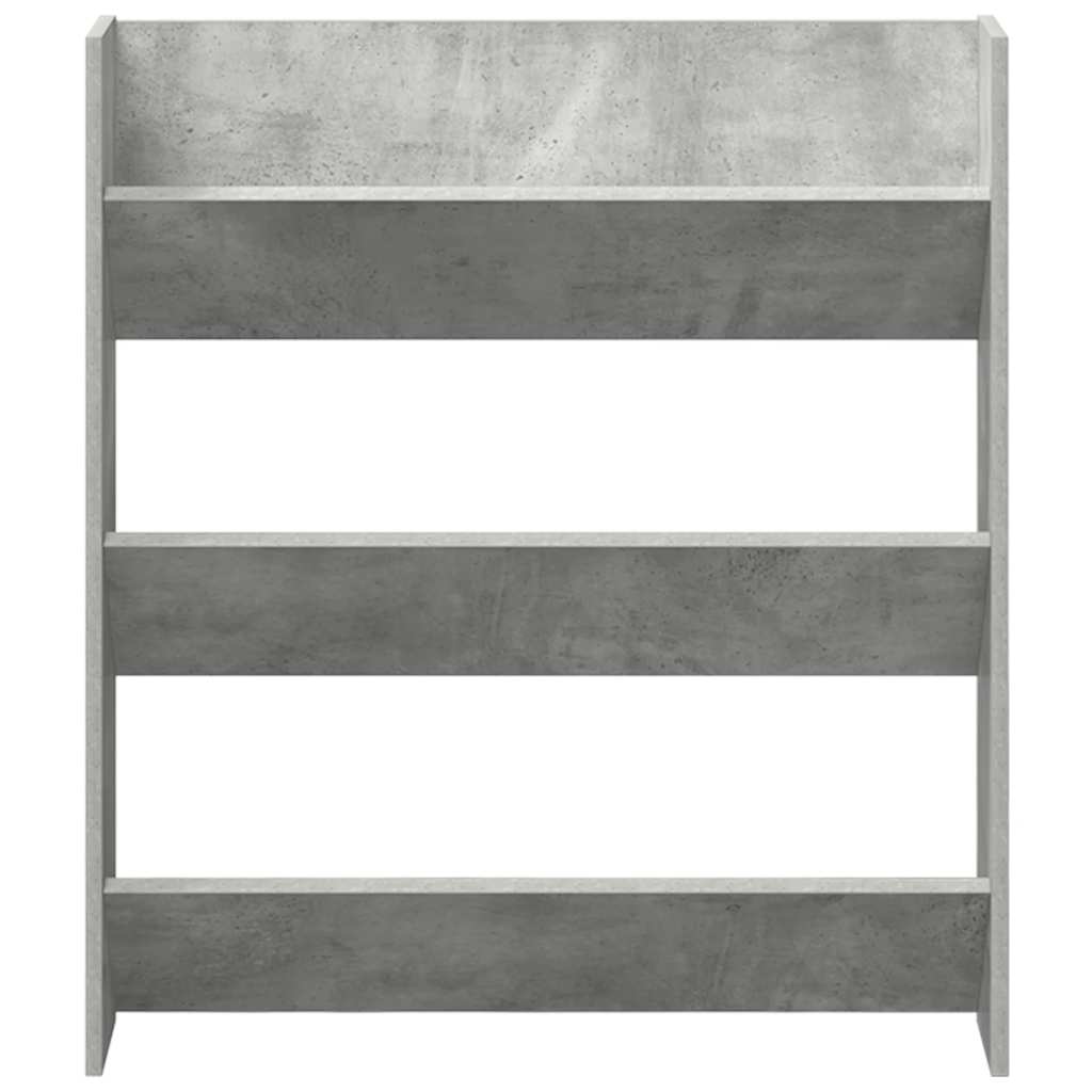 Wand-Schuhschrank Betongrau 80x18x90 cm Holzwerkstoff